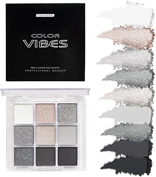 9 Colors Eyeshadow Palette   Smoky Black Eyeshadow Theme