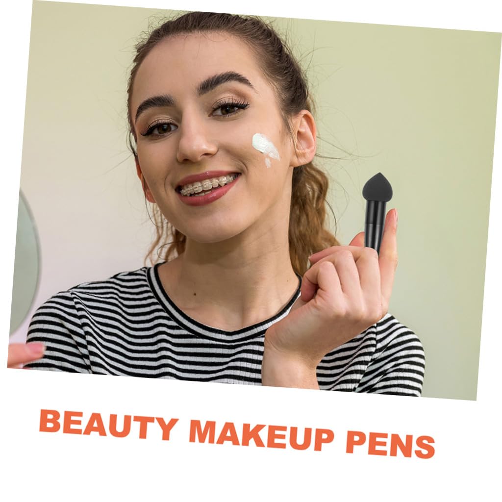 PACKOVE Make Up Schwämme Foundation 6 Stück mit Stiel Dichte Elastische Kosmetikschwämme für Feuchtes und Trockenes Auftragen Geeignet für Puder und Concealer für Reise und Tägliche