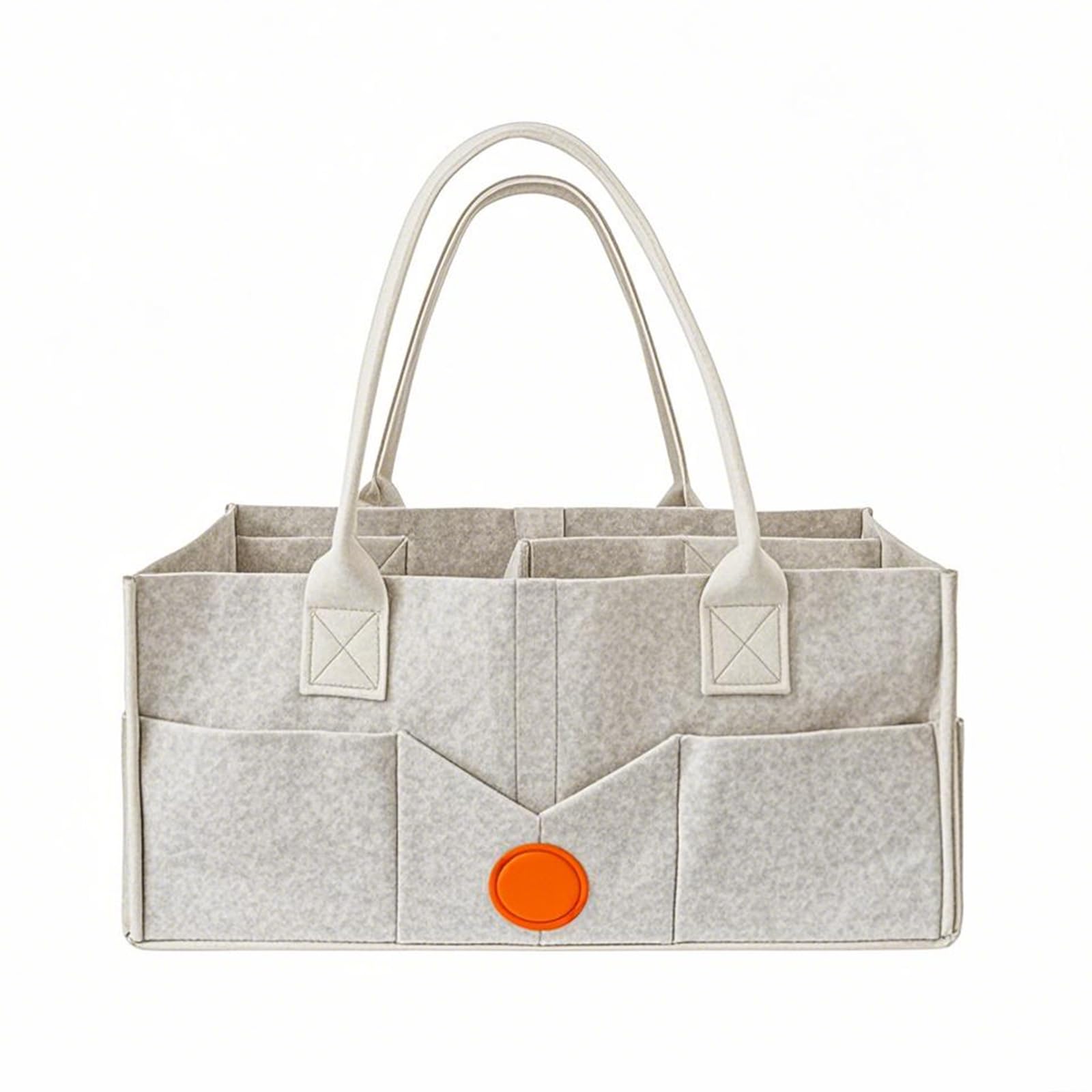 BeoTnp Nappy Caddy, Baby Essentials for Newborn Washable Felt Baby Caddy with Multiple Compartments