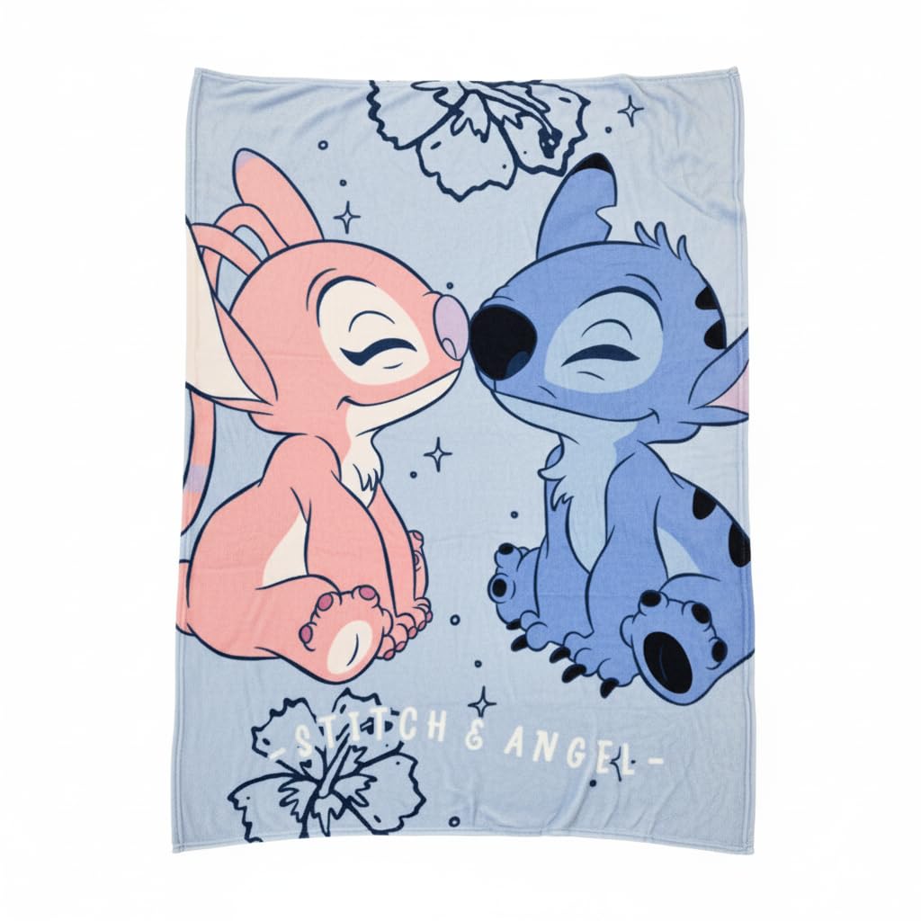 Disney Angel and Stitch Blanket 120 x 150 cm 100% Polyester