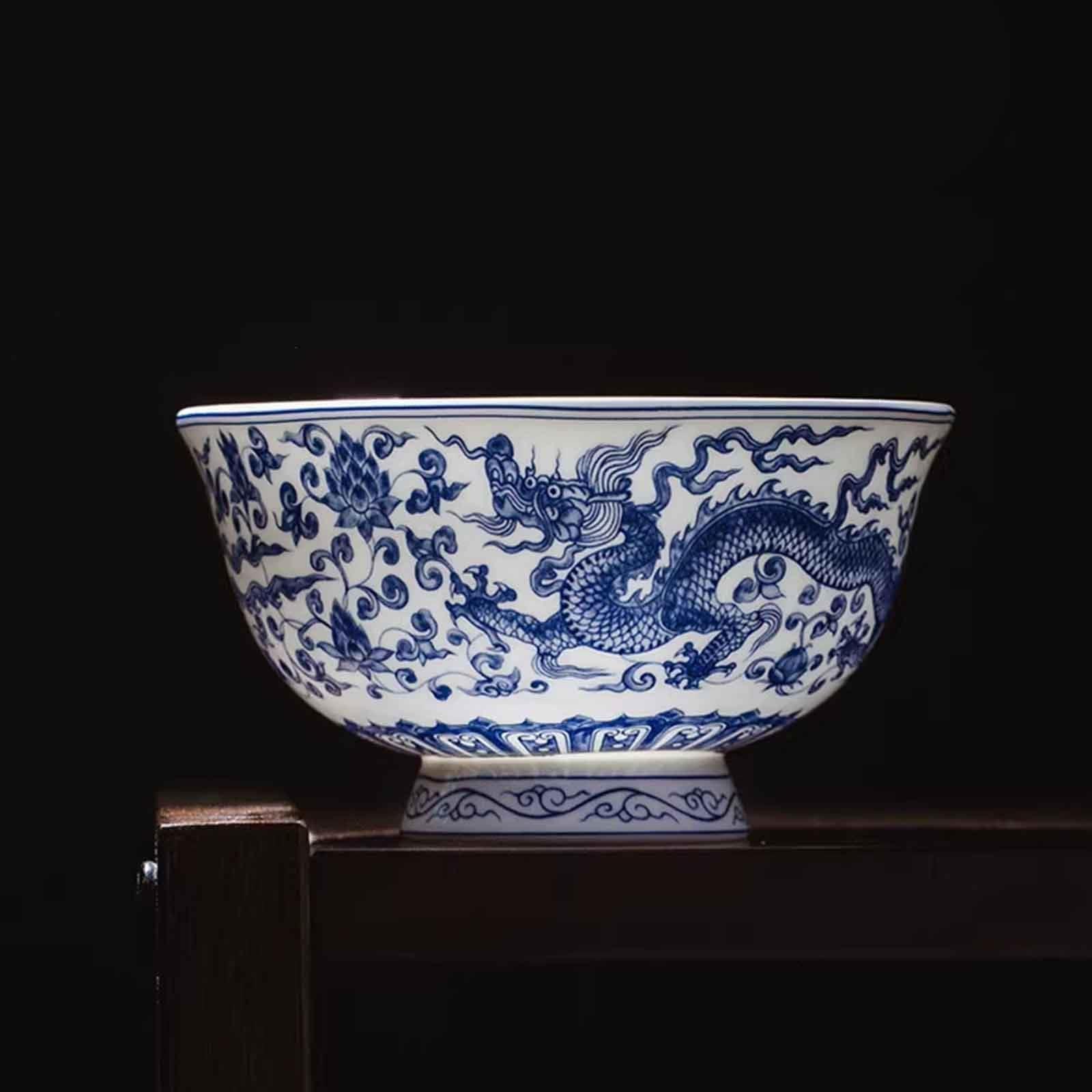 Chinese Style Ceramic Bowl,Servierschalen Reisschale,2 teiliges Set