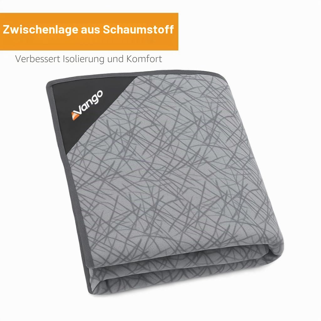 Vango Universeller Zeltteppich, Luxus-Campingteppich mit weicher gewebter Nylon-Oberseite und isolierender Schaumstoff-Zwischenschicht, wasserdichte, rutschfeste PE-Unterseite, leicht zu reinigender