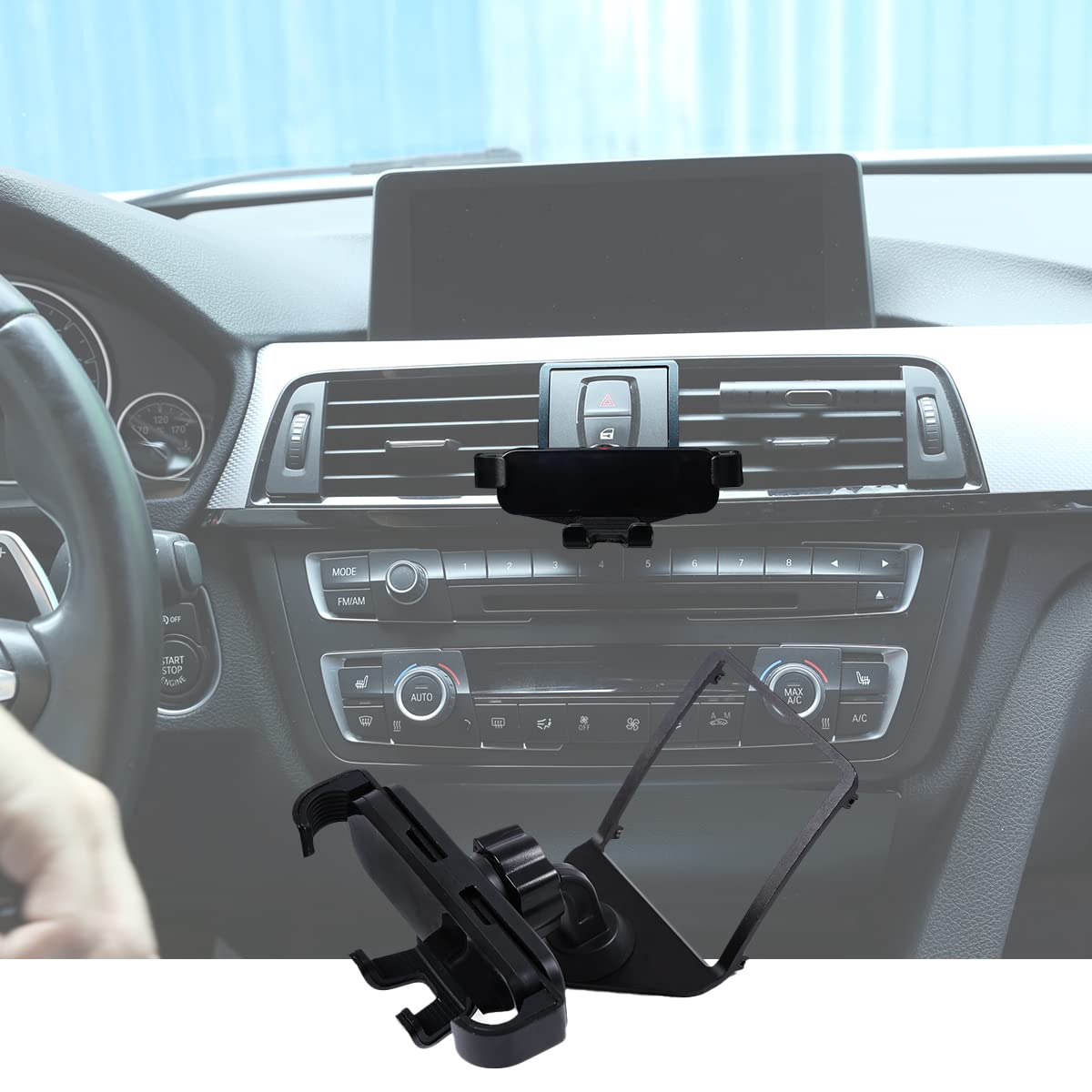 YIWANG Support Téléphone Voiture BMW Série 3/4 - Alliage Aluminium 3 Couleurs