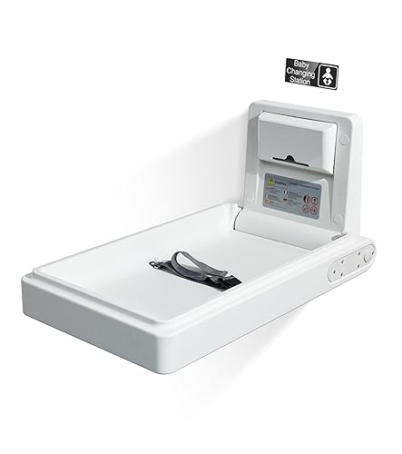 Cambiador de bebé montado en la pared cambiador de pañales comercial montado en la pared con correa de seguridad Restaurante esquina cambiador de