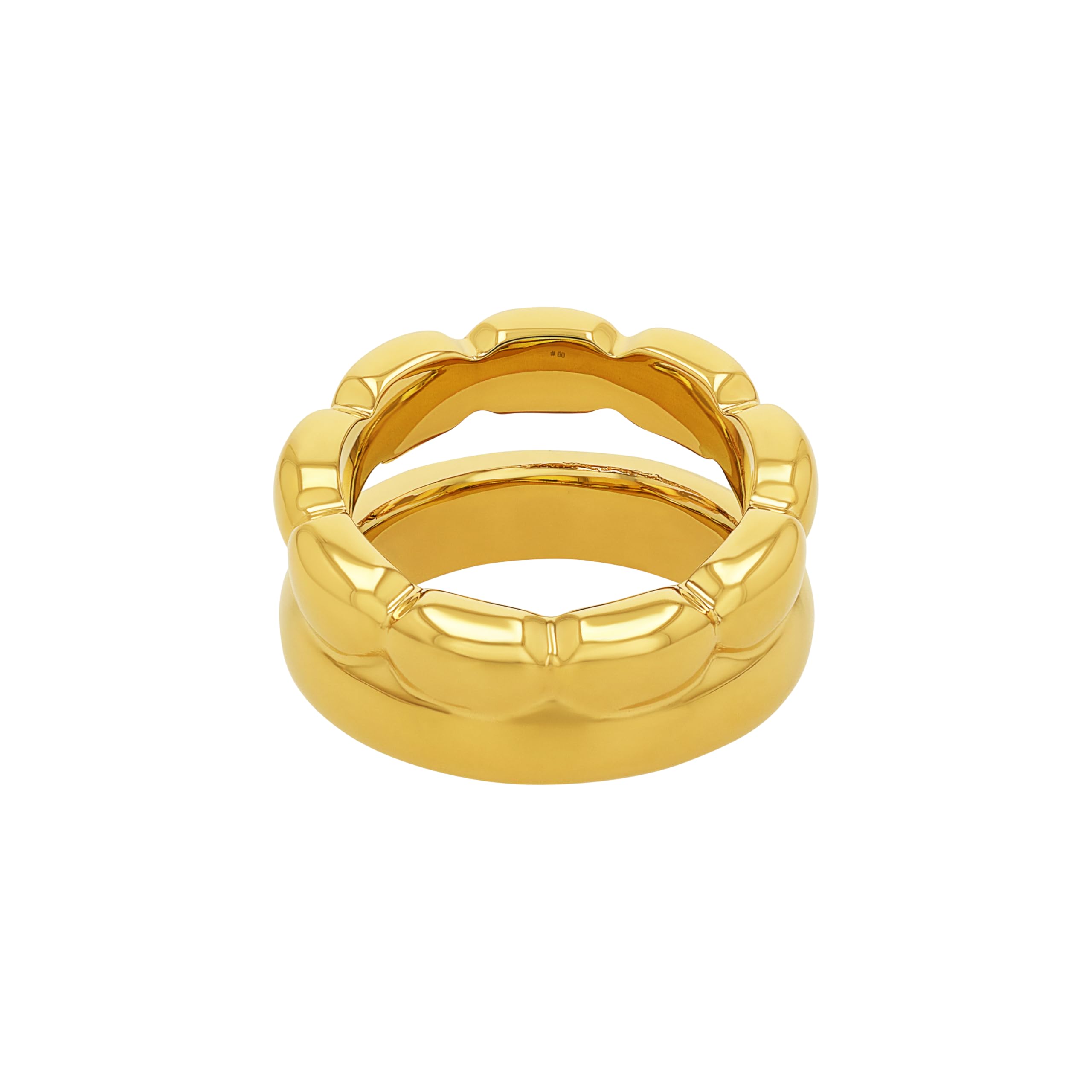 JOOP! Ring Edelstahl Damen Ringe, Gold, Damenring, 4,1 mm stark, Kommt in Schmuck Geschenk Box