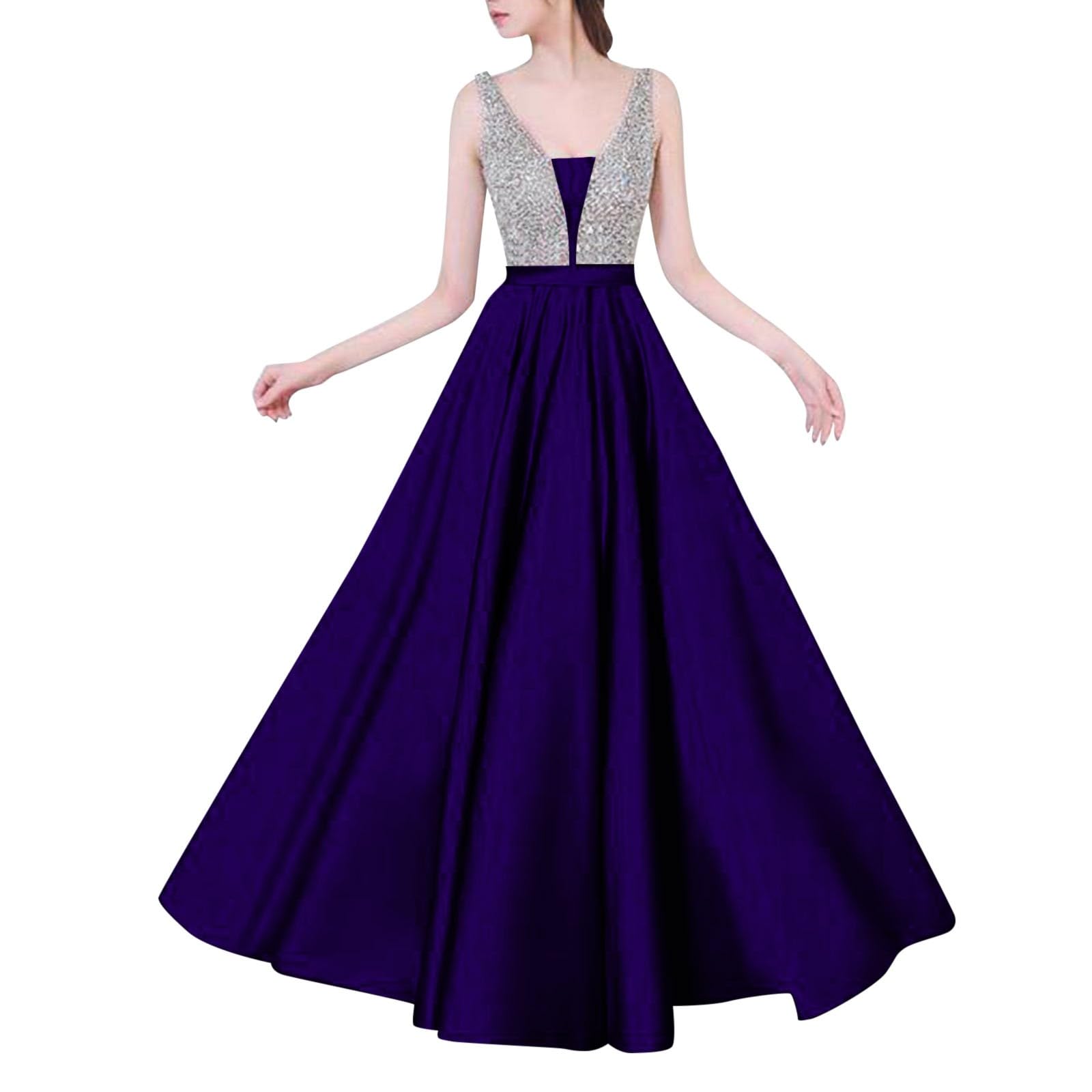 QWUVEDS Vestido sexy de hombros descubiertos con cuello en V, vestido de noche para mujer, vestido de madre de novia, para boda, sexy, largo, elegante, vestido largo de hada, vestido de túnica