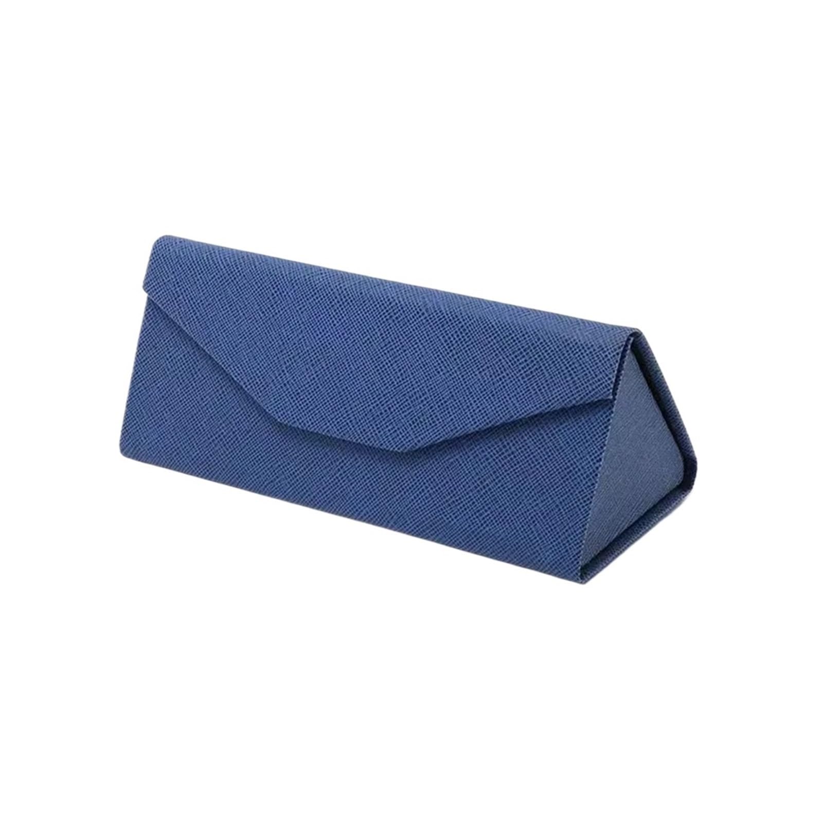 Estuche plegable for gafas de mujer, estuche for, contenedor triangular, Fundas protectoras cuero, 2 uds Para Mujer
