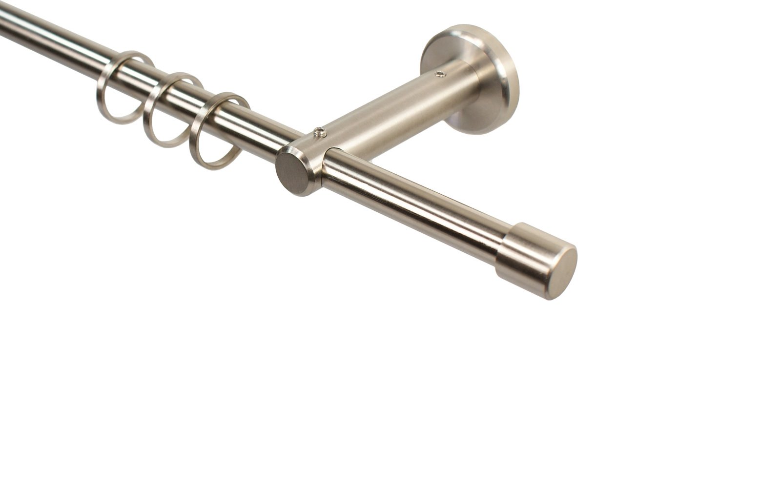 Edelstahl Gardinenstange 12 mm mit Endstück Kappe, 120 cm