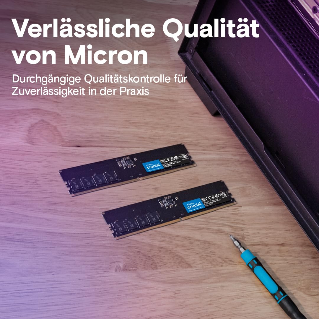 Crucial DDR5 RAM 16GB Kit 5600MHz, PC Computer Arbeitsspeicher
