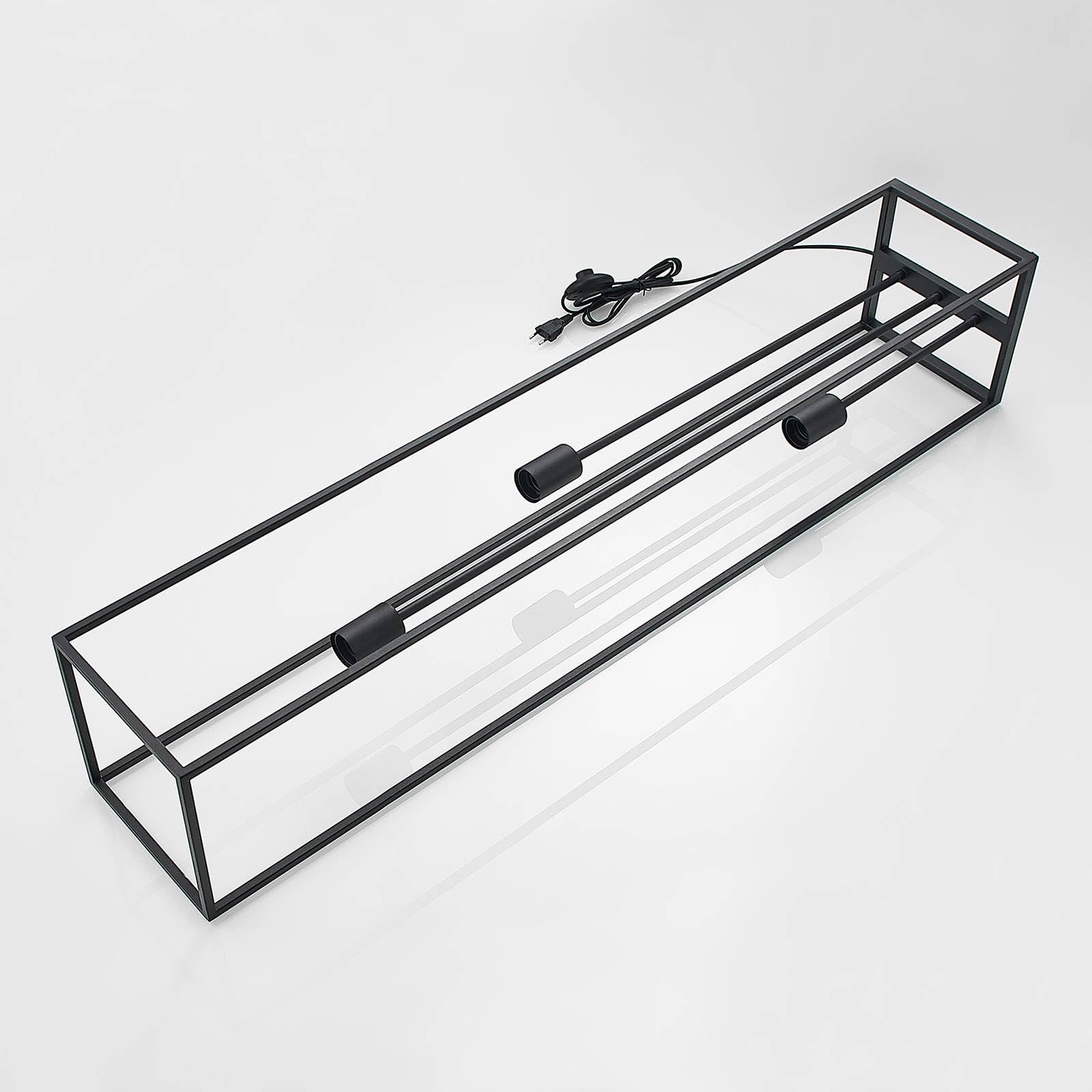 Lindby Stehlampe Wohnzimmer, Stehleuchte schwarz Metall Ecklampe 3x E27 Leuchtmittel Leselampe Standleuchte Wohnzimmerlampe Standlampe