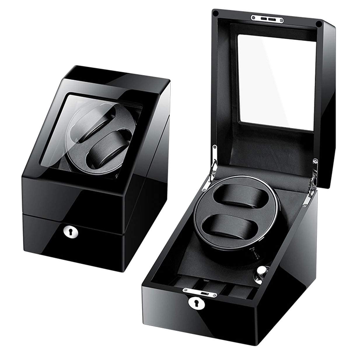 Motore Silenzioso con Scatola avvolgitore Automatico per Orologi 2+3 e 5 modalità di Rotazione Adattatore CA Motore Silenzioso Batteria Regalo di Festa (B) (avvolgitrice)