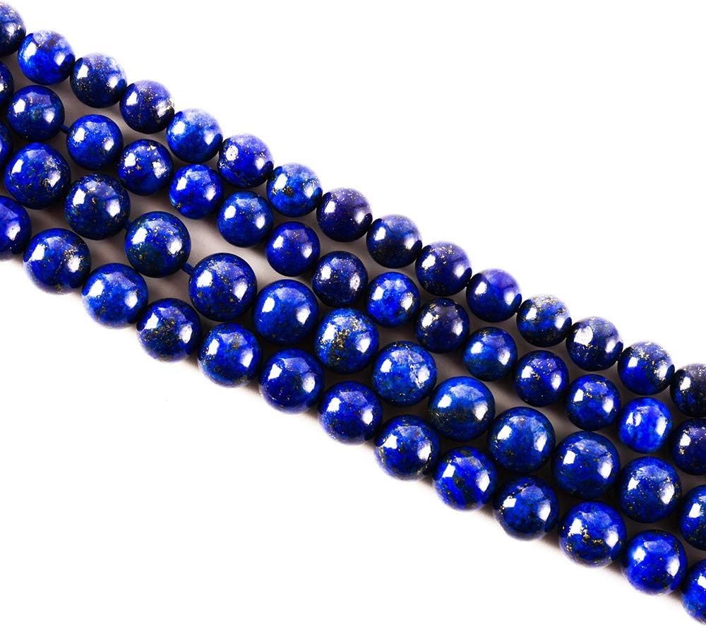 RayLineDo 47Pcs 8mm Natural Blue Lapis Lazuli Stone Round Beads Loose Beads Wholesale for Jewelry Making - Image 3