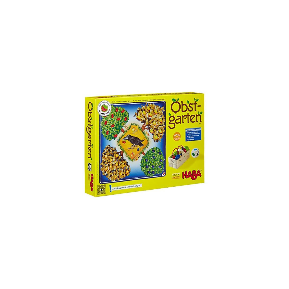 Haba 4170 – Juego De Dados Emocionantes Para Jardín De Frutas, Con 40 Frutas De Madera Y Reglas De Juego Fáciles De Entender, Popular Juego De Mesa A Partir De 3 Años