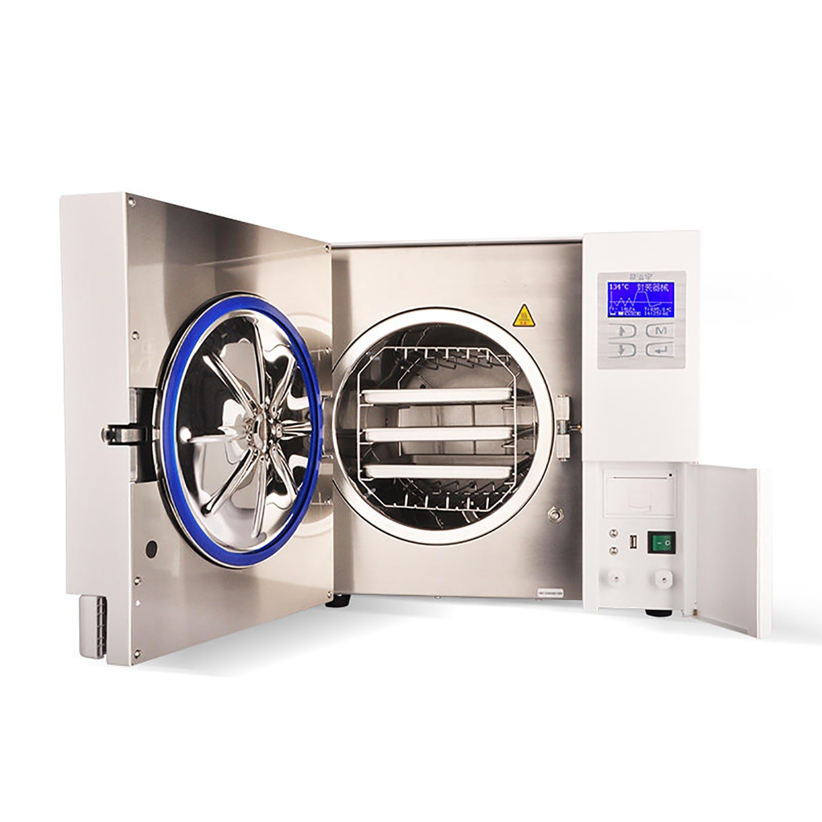 Nueva actualización de esterilizador de autoclave de 18 l/23 L, esterilizador de vapor de alta presión de clase B de mesa de 2000 W, máquina de autoclave con función de secado(18L)