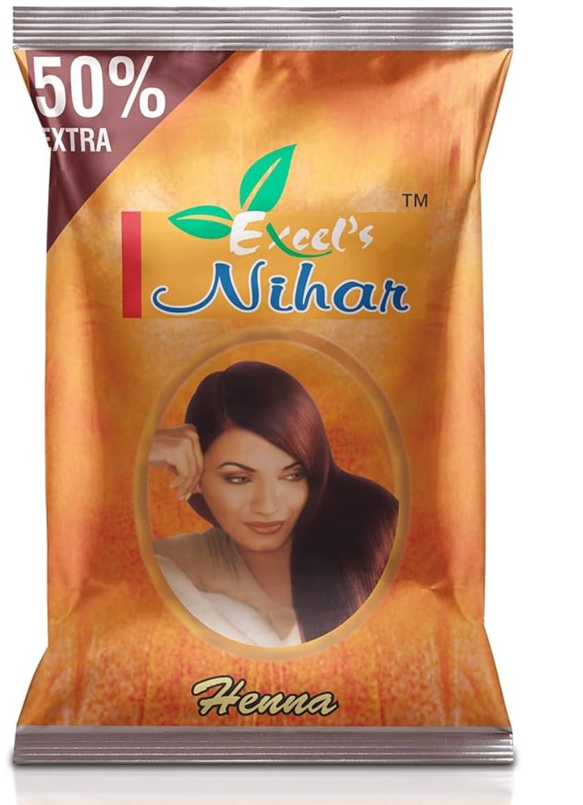 Excel's Nihar Henna Powder with 50% Extra, Mehendi, Hair Dye, Herbal ingredients, Instant Hair Colour Touch Up, Hair care product for men & women, Ammonia Free (Pack of 20, 18 gm each)-picture-46