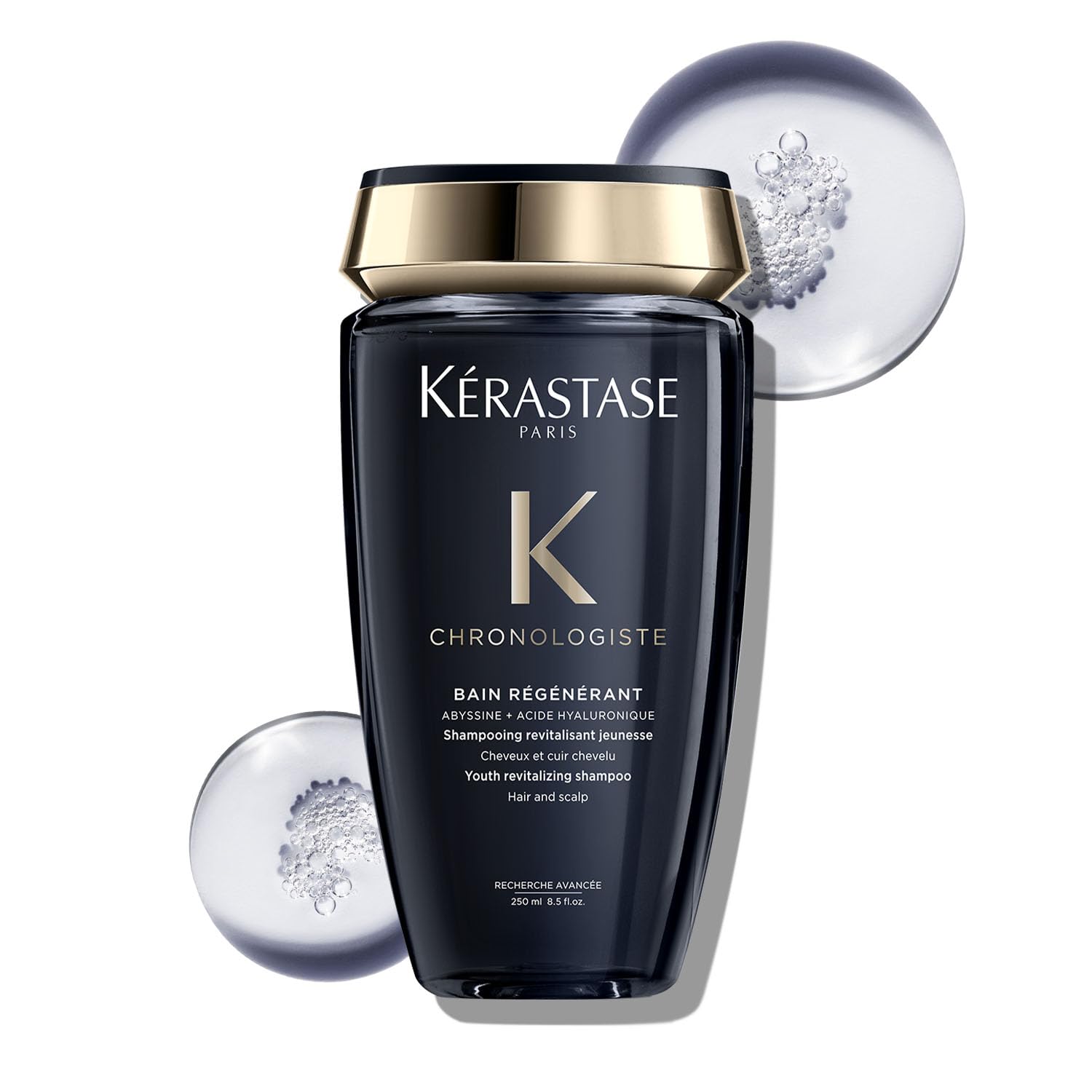 Kérastase Chronologiste Régénérant Shampoo for Aging Hair 250ml | Revitalizes Hair & Scalp | Infused With Powerful Ingredients Abyssine, Hyaluronic Acid & Vitamin E