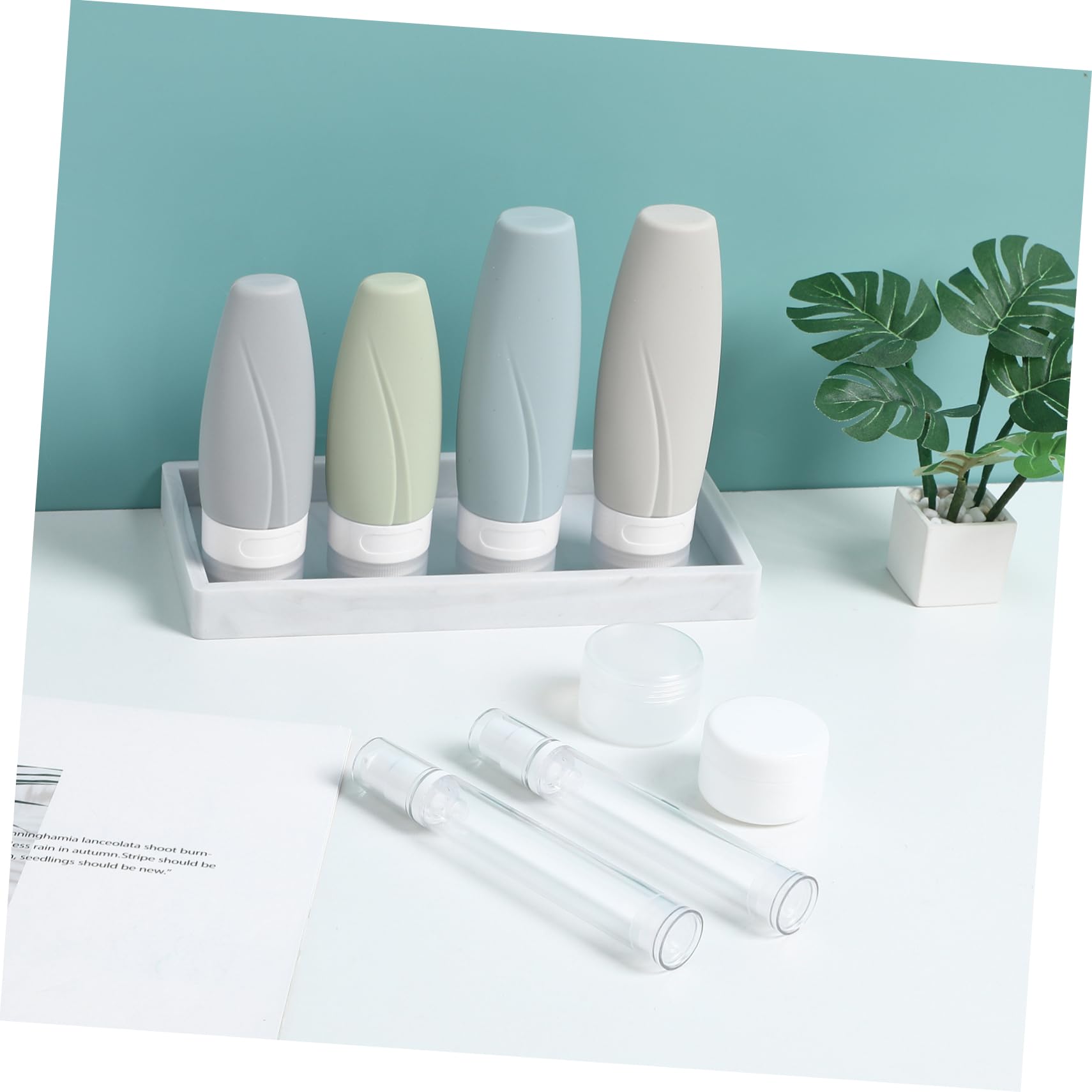 Beavorty 4 Set Di Flaconi Da Toilette Flaconi Da Viaggio Flaconi Da Viaggio Contenitori Per Lozioni Da Viaggio