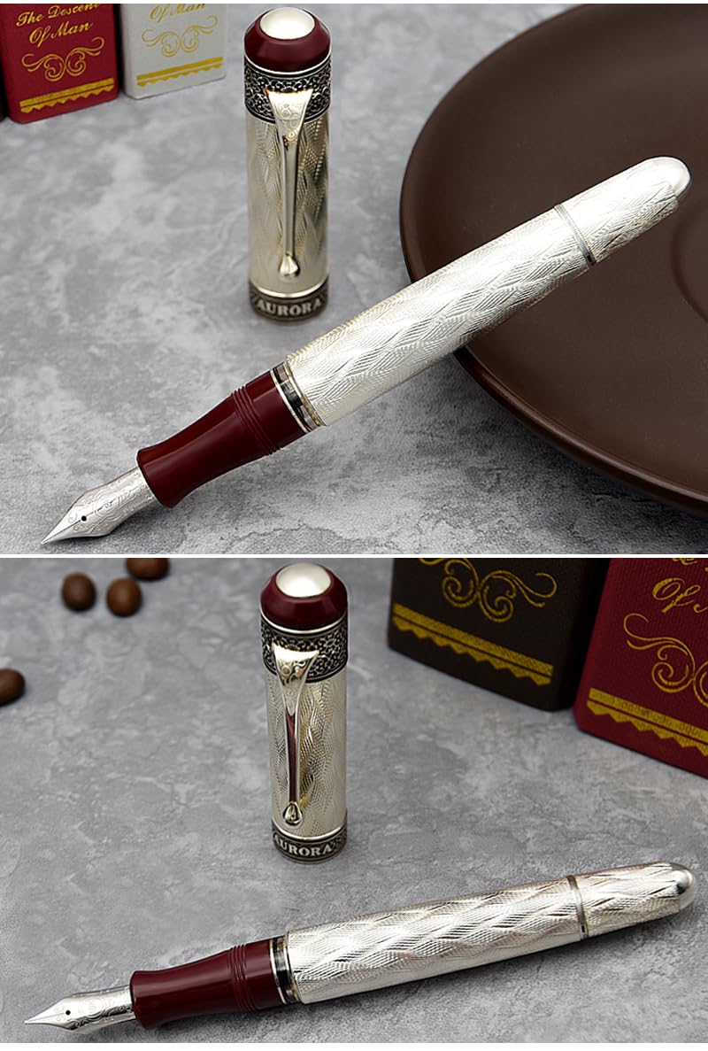 Amazon | アウロラ AURORA 万年筆 80周年限定 925銀 18Kペ ン 先 936
