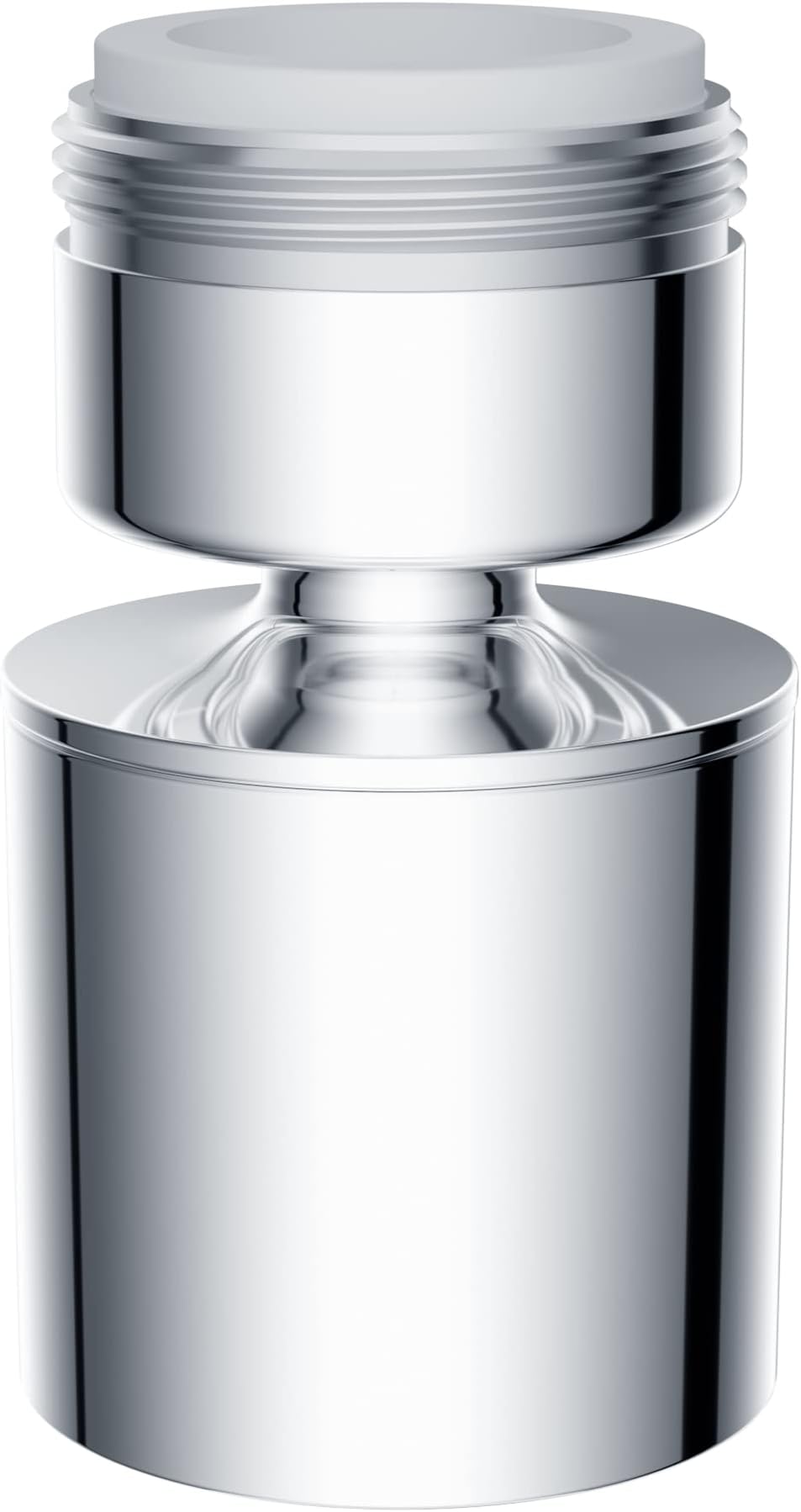 Waternymph Hibbent Dual-function 2-Flow Faucet Aerator, 360-Degree Swivel Aerator for Kitchen Sink Dual Spray, with Gasket Faucet Replacement Part - 15/16 Inch - 27UNS Male Thread - Chrome - Swivel