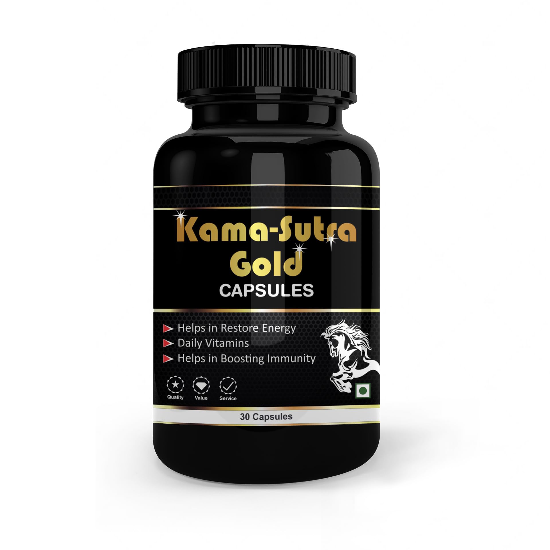 Kama-Sutra Gold Capsules - Ayurvedic Power Blend with Ashwagandha, Tribulus Terrestris & Kaunch Beej for Enhanced Energy and Immunity (30 Capsules) (B0DFLTB1LC) Amazon Price History, Amazon Price Tracker