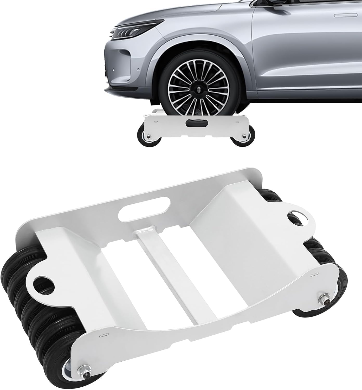 Carrito de transporte de neumáticos de 2041 kg, con 14 ruedas, 4 mm de grosor, para coches, camiones, tractores