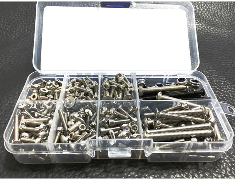 1/7 Stainless Steel Upgrade Screw Package Screw Box Vulnerable Accessories for TRAXS UDR Rear Straight Bridge Short Truck| | - - (Color: 1 Box)