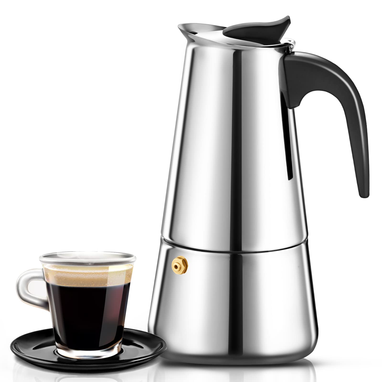 Buy Stovetop Espresso Maker with Classic and Rich Brews Moka Pot, Cuban