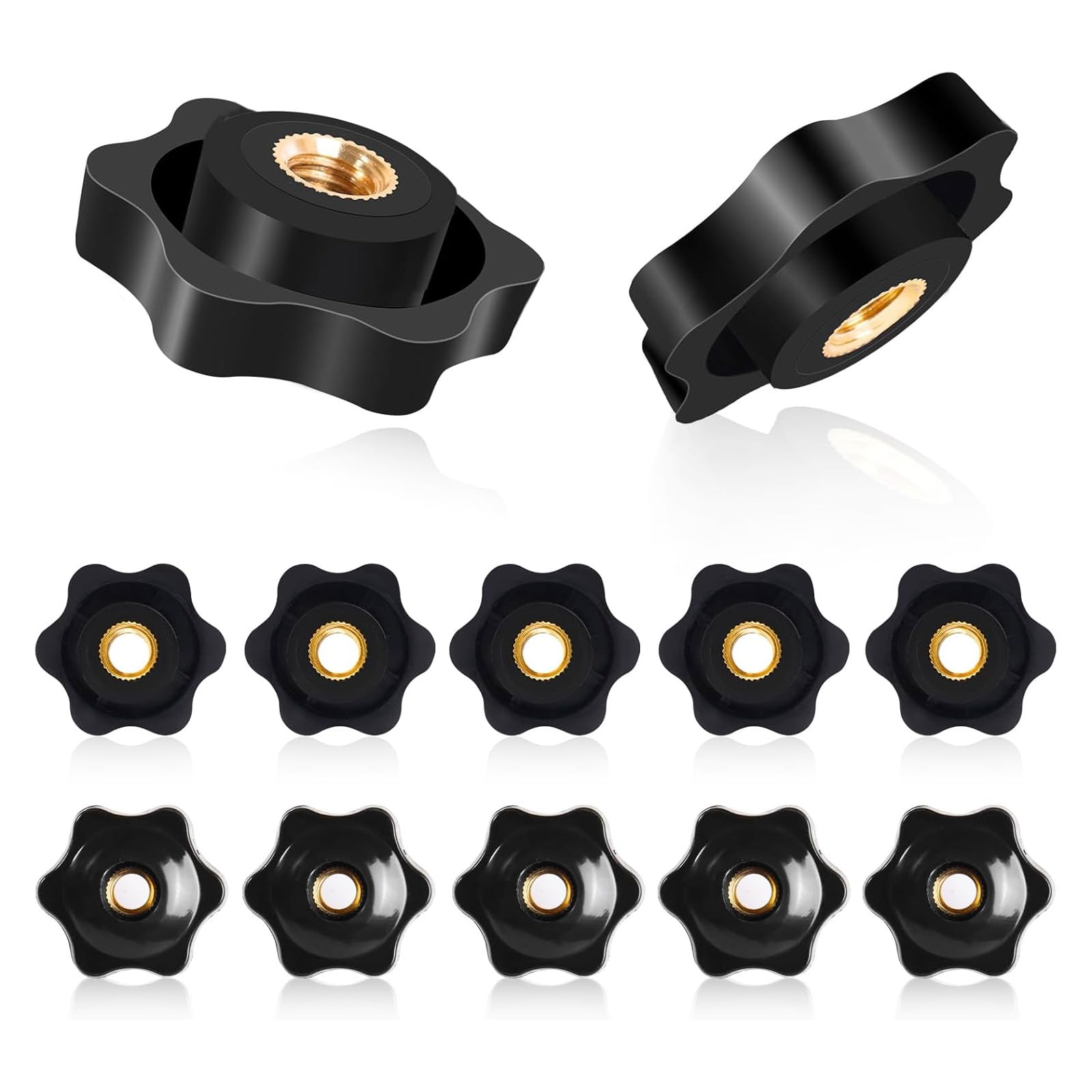 CALLYSONIC Wing Nut M8.4 Pieces Wing Nut M8, Star Handle Nut M8, M8