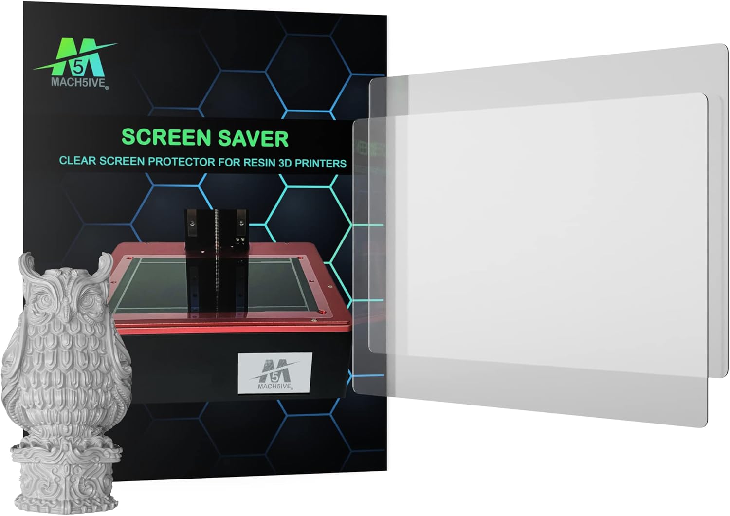 Mach5ive Screen Saver LCD Screen Protector for Resin 3D Printers 2