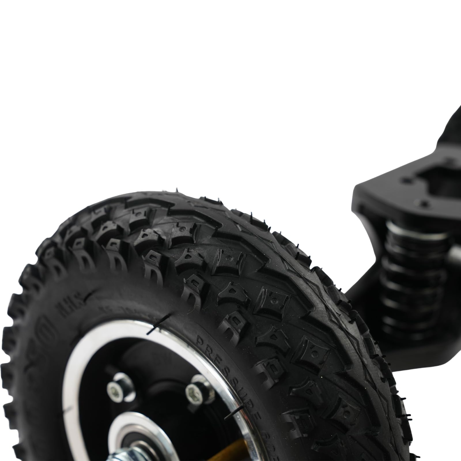 Offroad Roues électriques de 8" pour camion Combo Skateboard Truck Mountain Longboard Roues avec axe d'entraînement (Noir)