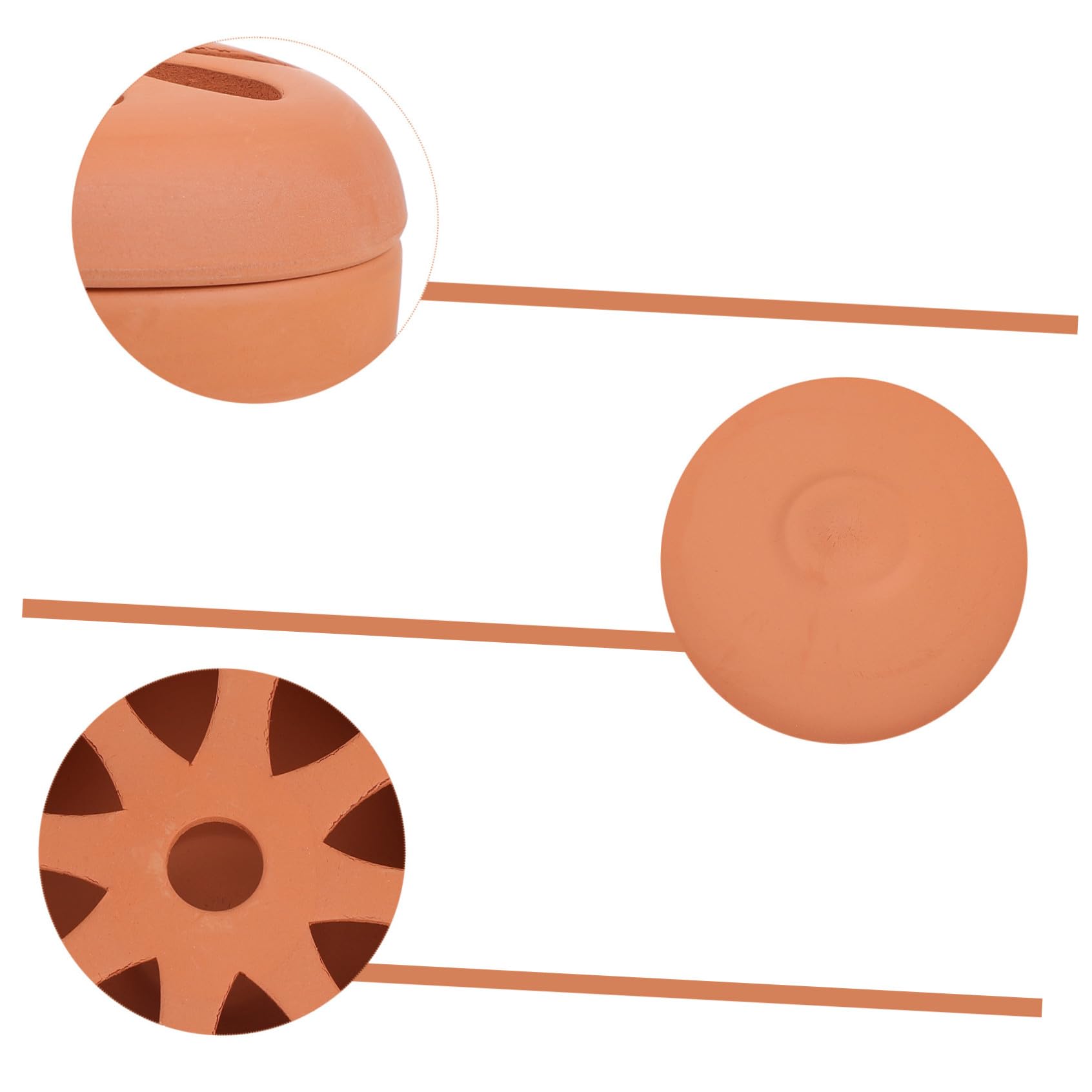 iplusmile Porta Zampirone in Terracotta 2 Pezzi Coperchio Traforato, Facile da Pulire e Resistente, per Uso Domestico e All'aperto Contro le Zanzare