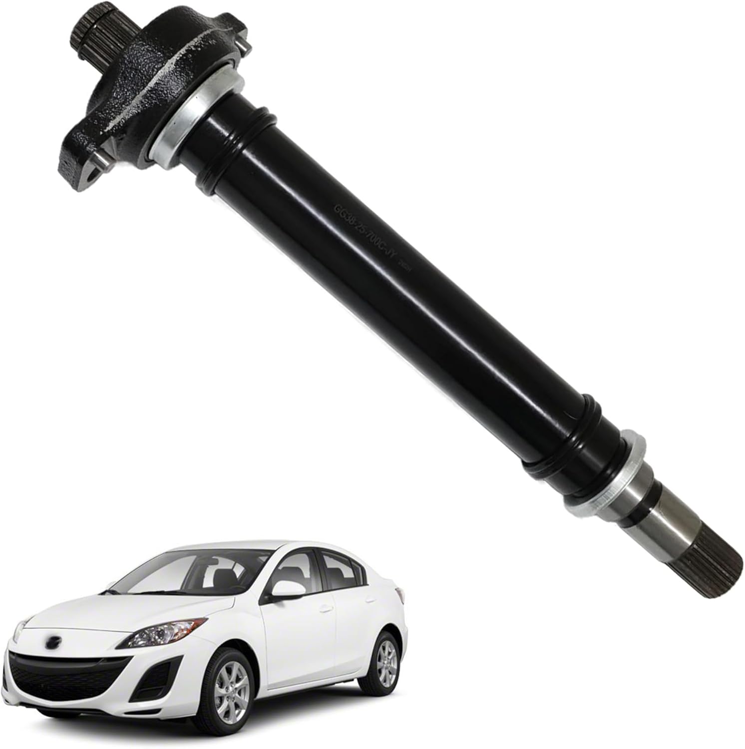 GXARTS Front Right CV Intermediate Shaft GG38-25-700C Compatible with Mazda 3 2.0L 2006-2013 Fit For Mazda 5 2.3L L4 2006-2007 GG38-25-700D GG3825700E GG38-25-700H CV Axle Intermediate Shaft Assembly