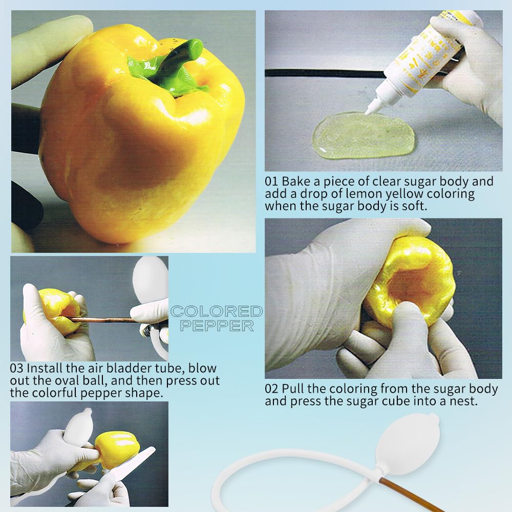 DUEBEL Zuckerpumpe, Isomalt-Blaspumpe, eine Notwendigkeit für Konditoren/Bäcker/Köche/Anfänger bei der Zuckerarbeit, Weiß