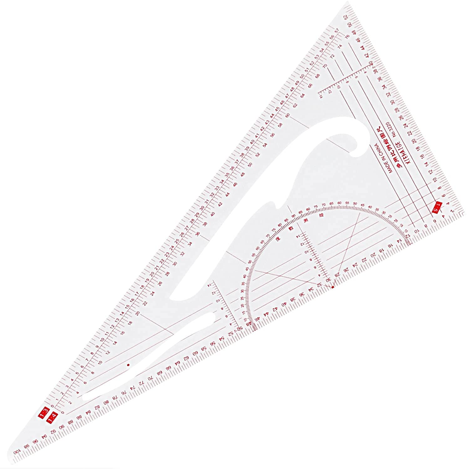 Sew Ruler, Acrux7 Pattern Sewing Rulers Set, 4 Pieces Plastic Sew