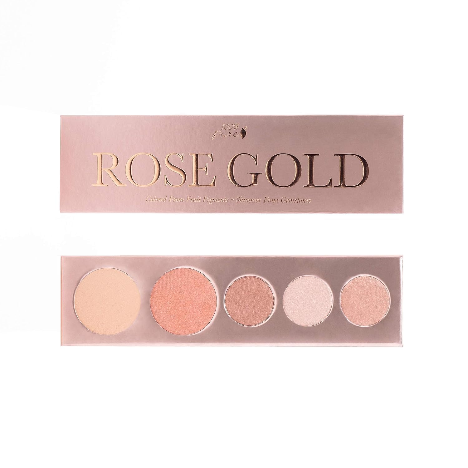 100% PURE Rose Gold Makeup Palette All in One Compact 3 Eyeshadow, Blush, Face Highlighter, Fruit Pigmented Natural Warm Metallic Shimmer for All Skin Types – Vegan (Glowy Rose Gold Metallics) 100% PURE Rose Gold Makeup Palette All in One Compact 3 Eyeshadow, Blush, Face Highlighter, Fruit Pigmented Natural Warm Metallic Shimmer for All Skin Types – Vegan (Glowy Rose Gold Metallics)