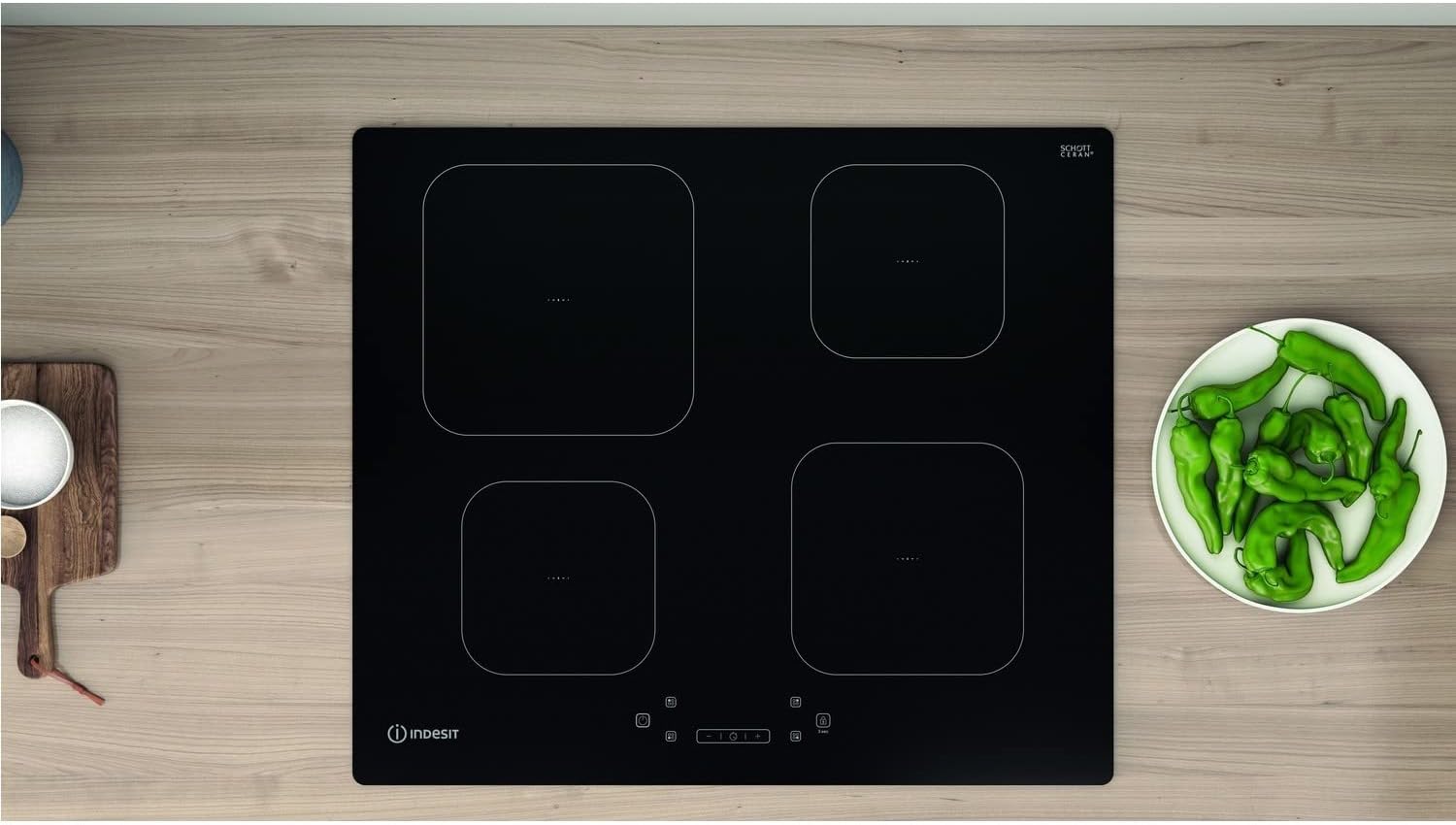 Indesit Piano INDUZIONE 60 CM 4 Zone Booster Nero IS83Q60NE Indesit Piano INDUZIONE 60 CM 4 Zone Booster Nero IS83Q60NE