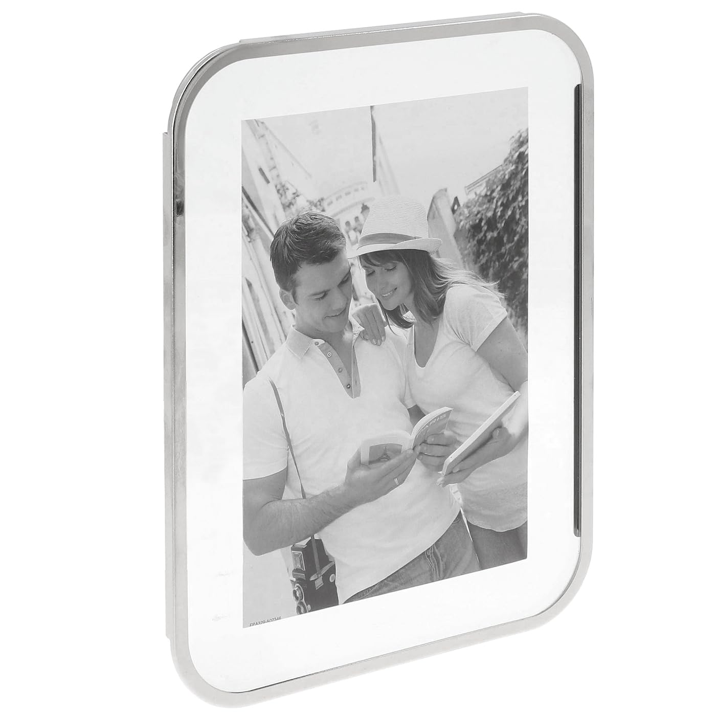 Shudehill Giftware Silver Floating Photo Frame, White Mount, Multiple Sizes, Square and Arch Styles, for Home Décor and Gifts (Silver Floating Frame 4x6)