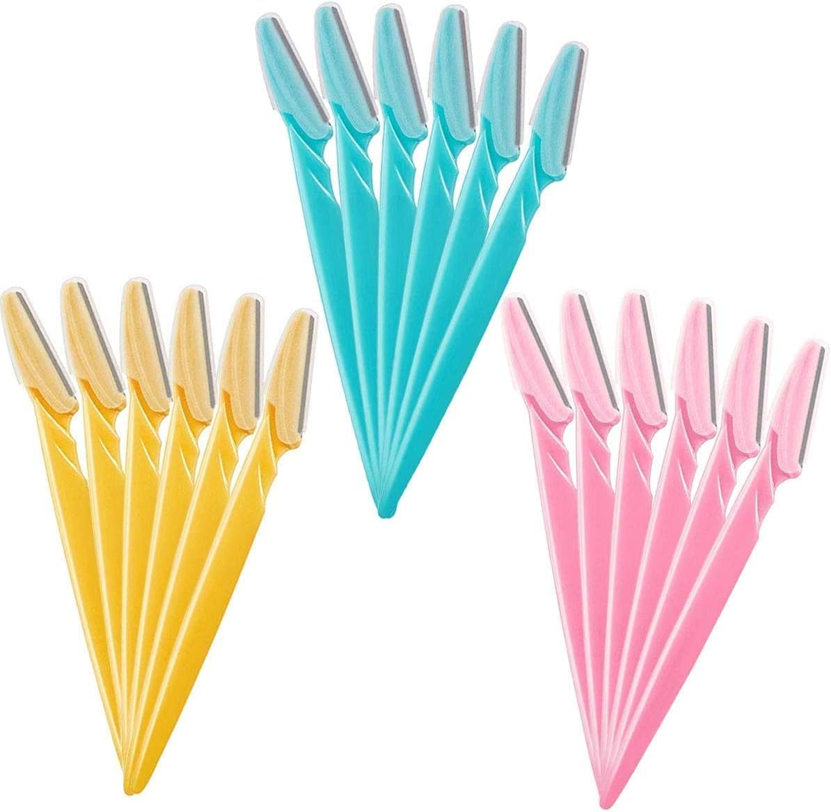 ECVV Eyebrow Razor, 3 Pcs Shaper Facial Hair Razors Shavers Trimmers for Women and Men(Random Color)