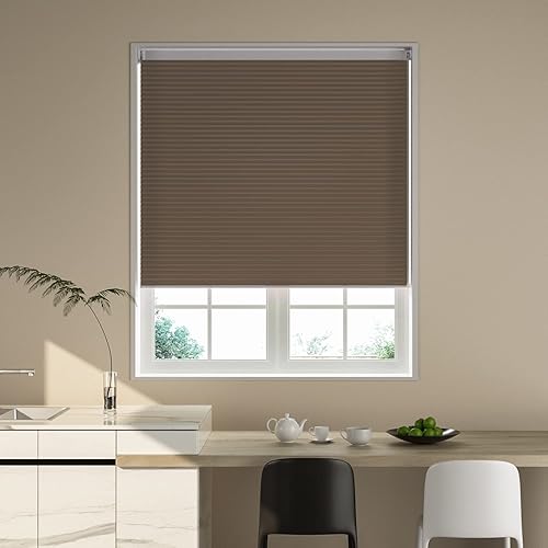 Miniatura 4 de LazBlinds Persianas celulares sin herramientas, sin taladro, cortadas a medida, bloqueo de luz, protección de privacidad, persianas plisadas de