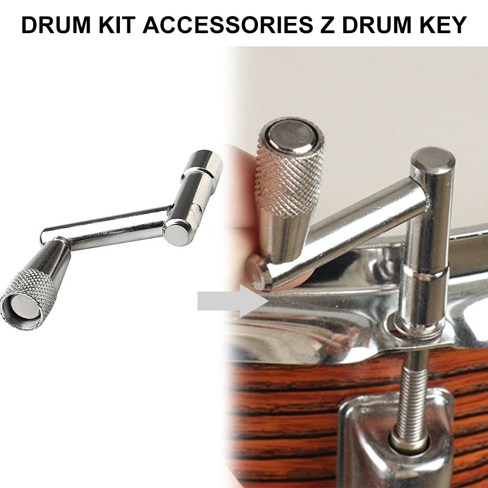 Chiavi Per Batteria, Chiave Accordatura Del Tamburo, Chiavi Di Sintonia Per Batteria In Metallo, Z E T Chiave Di Sintonia Del Tamburo, Per Batteristi Percussioni Tamburi A Percussione, Argento, 2 Pcs