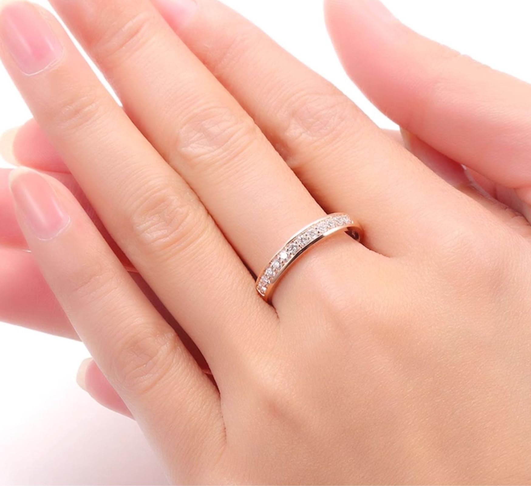 Bandring Gold mit 0,3 ct Diamant, Eheringe 750 Echtgold für Freundin Größe 47 (15.0)-65 (20.7)| PT950 und 9K 14K 18K Roségold | Trendiger Modeschmuck für Vatertag