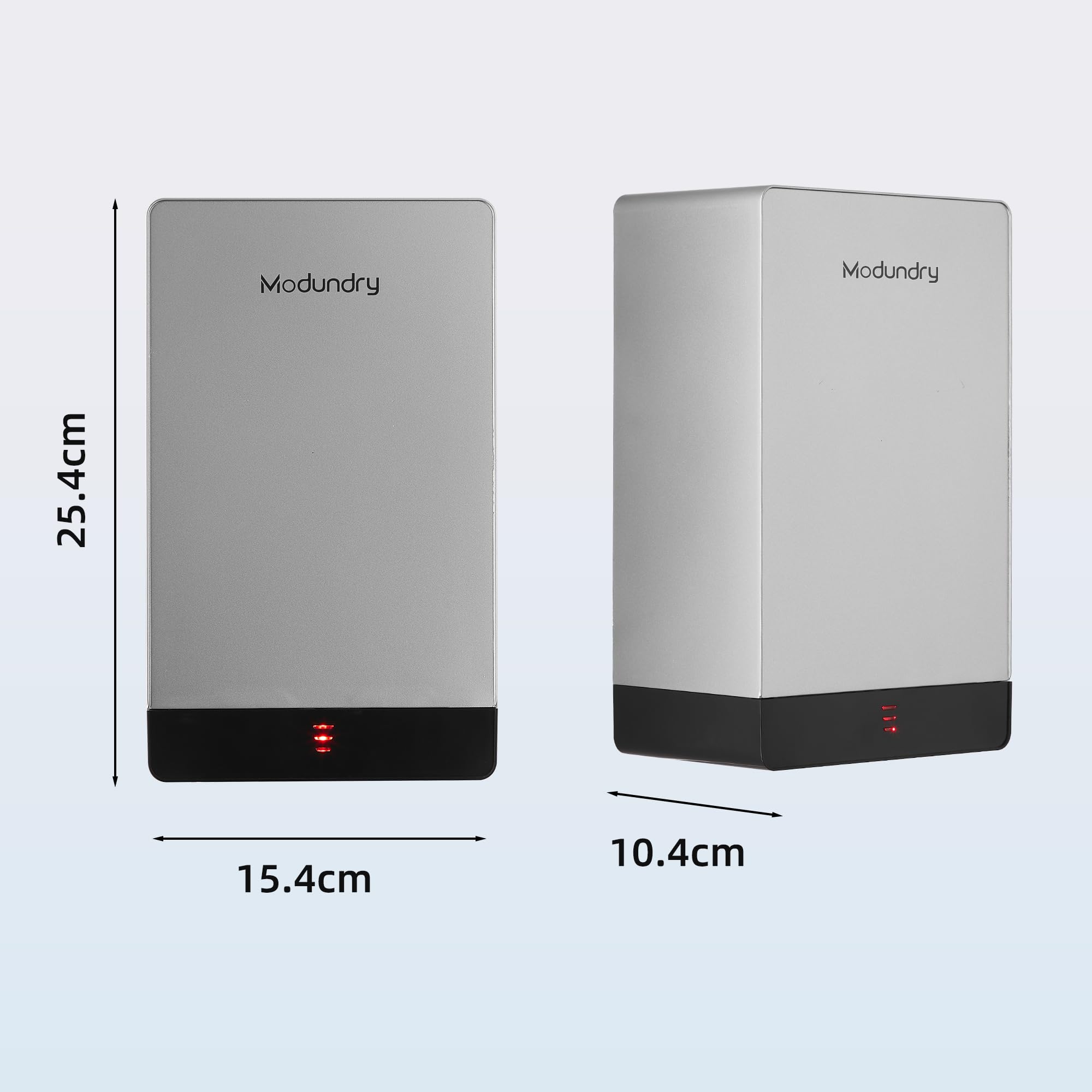 Asciugamani Elettrico ad Aria 7 Secondi per Asciugare, Asciuga Mani Automatico ad Alta velocità a Parete, Commerciale Bagno e Servizi igienici Ufficio ABS 1000W, Argento