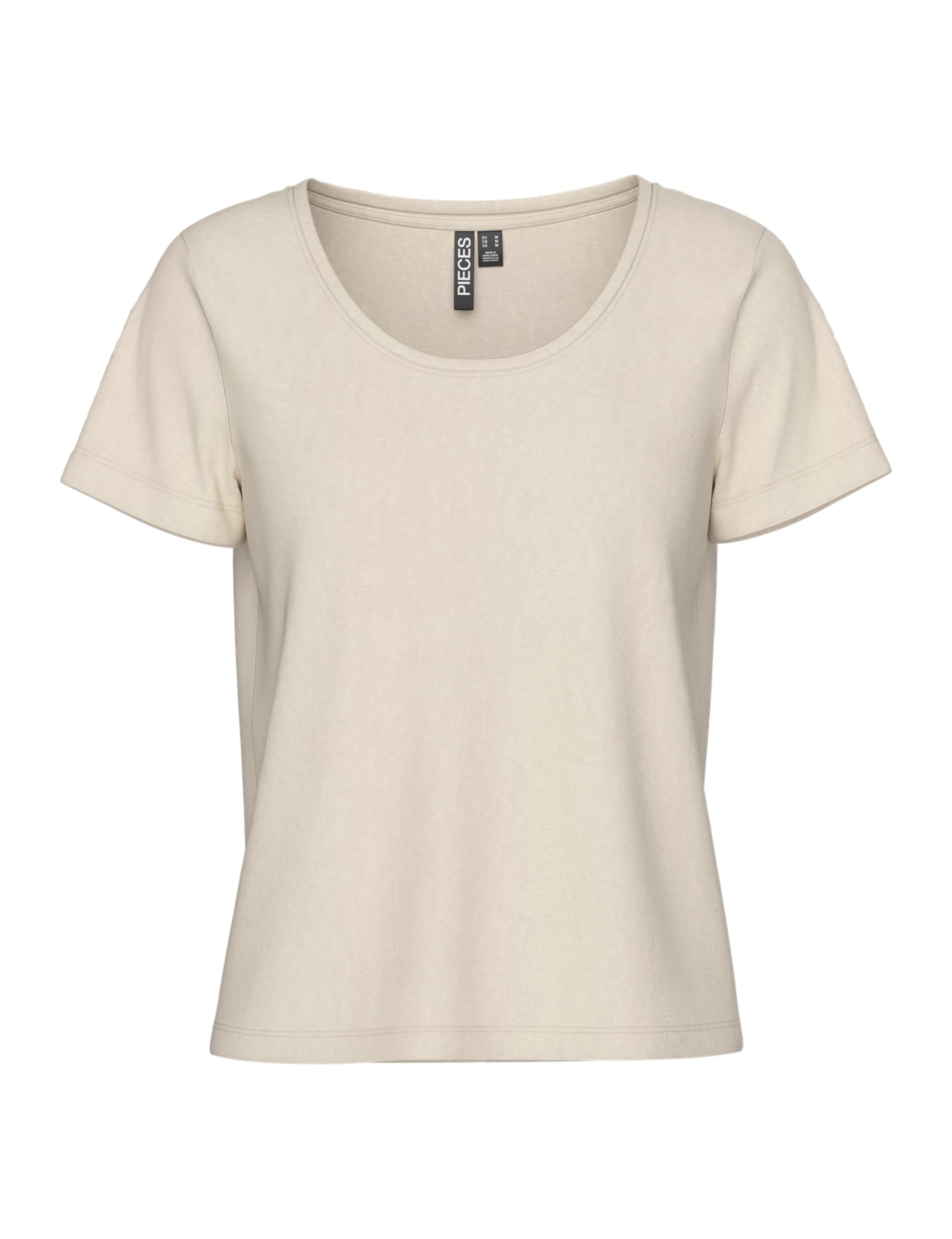 PIECES Pcsophie SS U-Neck Tee Noos BC, Grey (Whitecap Gray), Large