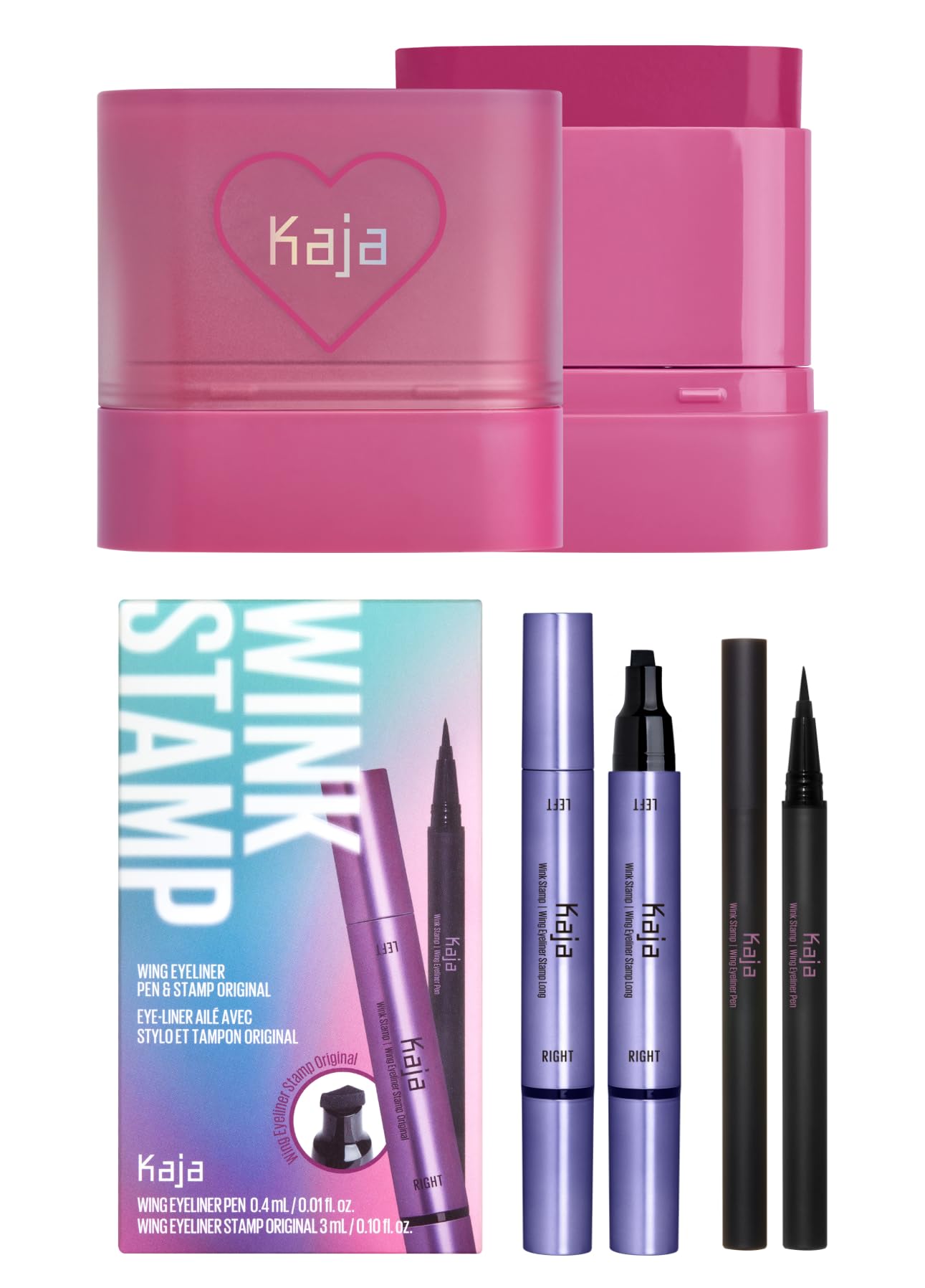 Kaja Dewy Bar 001 Berry Sparkler Winged Eyeliner Pen - Wink Stamp Bundle