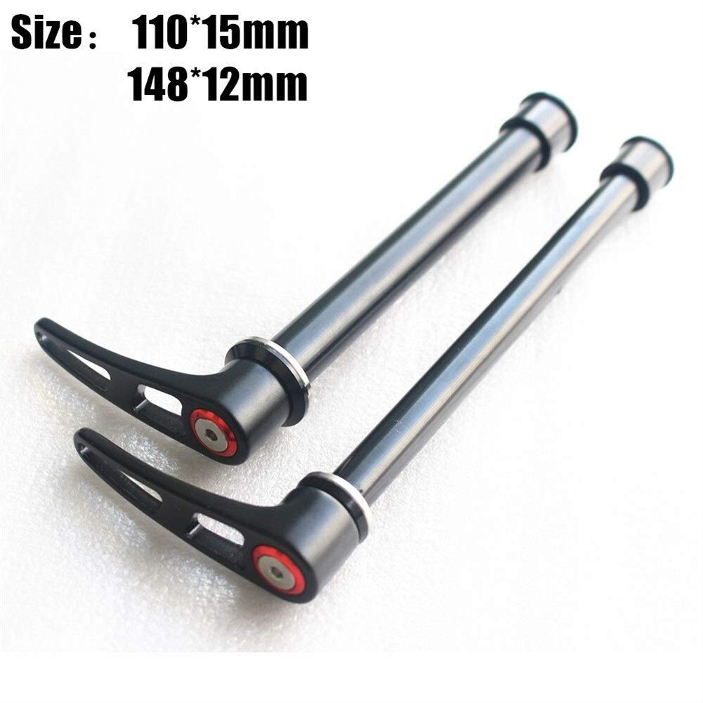 Fahrrad Schnellspanner Super Light Fahrrad Thru Axle Schnellspanner Aluminium Hinterrad Bratspieß for MTB Mountainbike Rahmen verwenden Größe 110 * 15/148 * 12