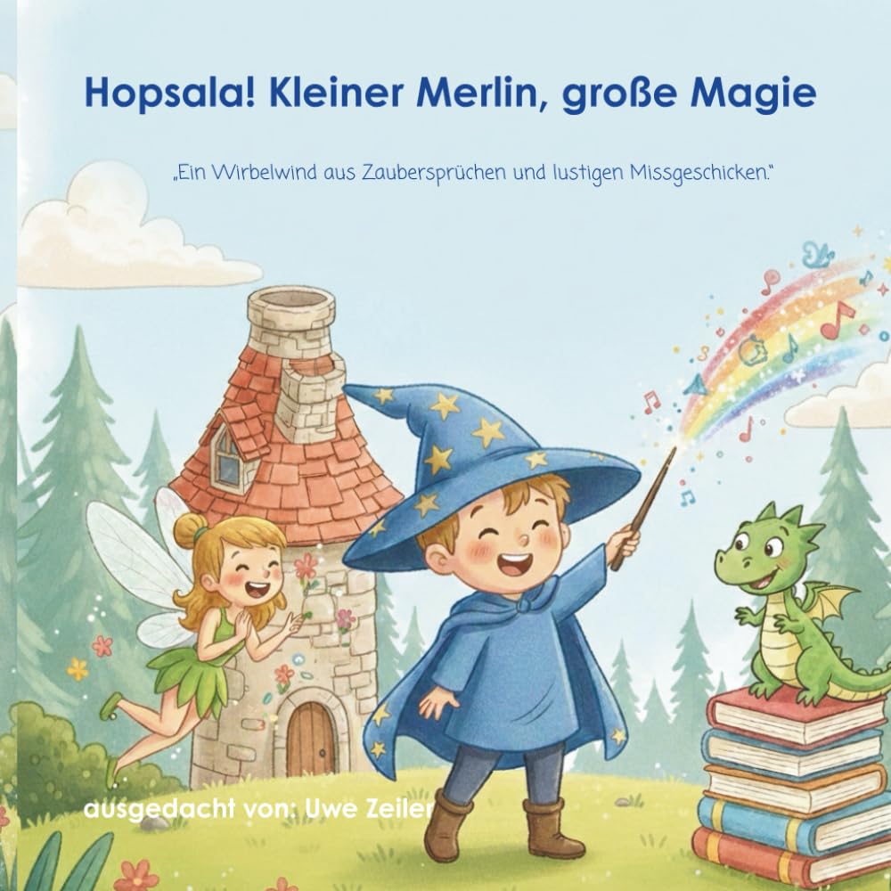 Hopsala! Kleiner Merlin, große Magie.: Ein zauberhaftes Vorlesebuch für Kinder ab 3 Jahren über Freundschaft, Mut und kleine Zauber-Missgeschicke.
