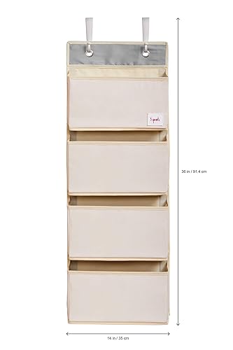 Vista 3 de 3 Sprouts Organizador de bebé sobre la puerta, almacenamiento esencial para el cuarto del bebé, soporte de animales de peluche y organizador de Oso