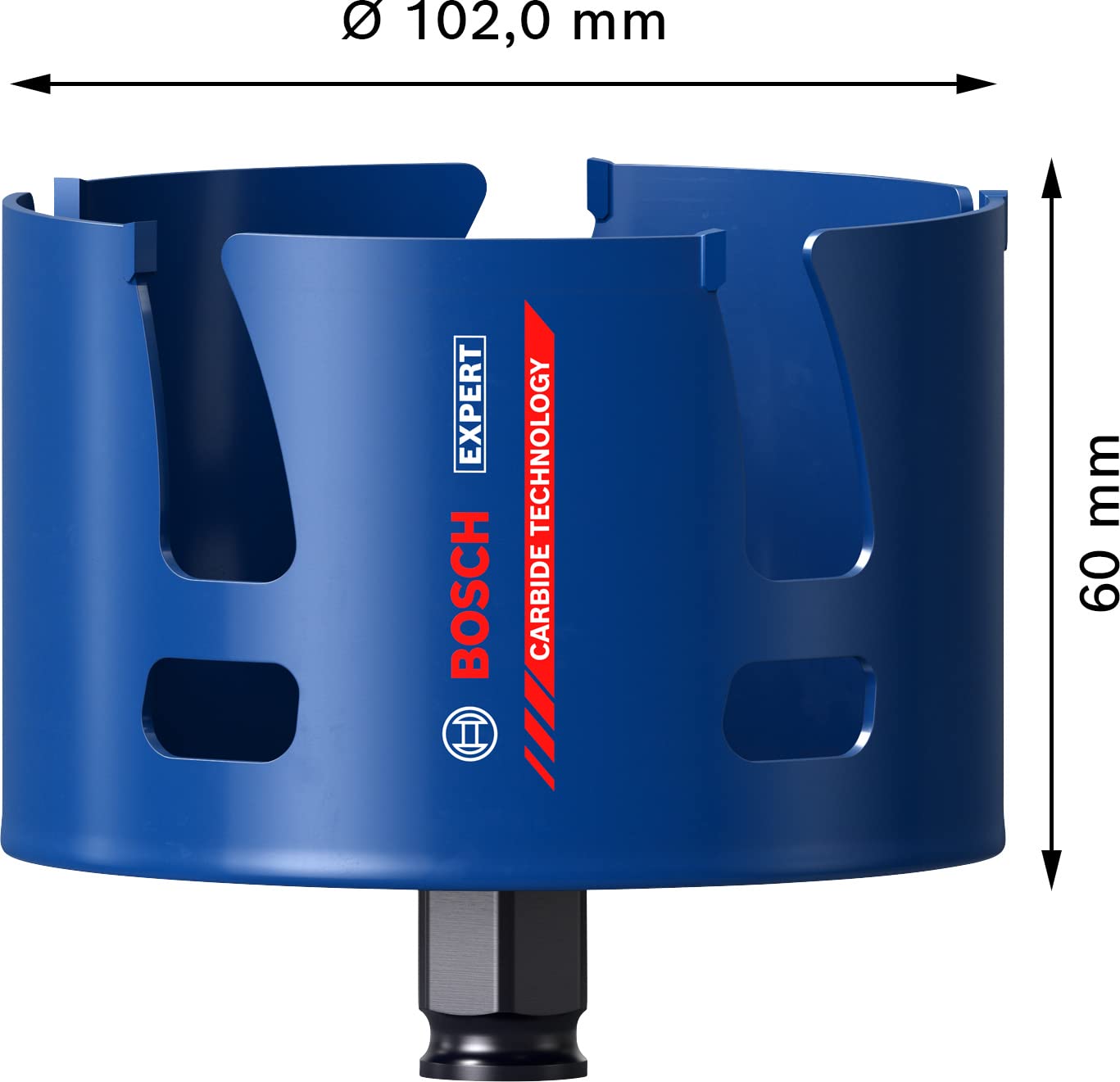 Bosch Professional 1x Seghe a Tazza Expert Construction Material per Legno Tenero, Ø 102 mm, Accessorio Trapano a Percussione