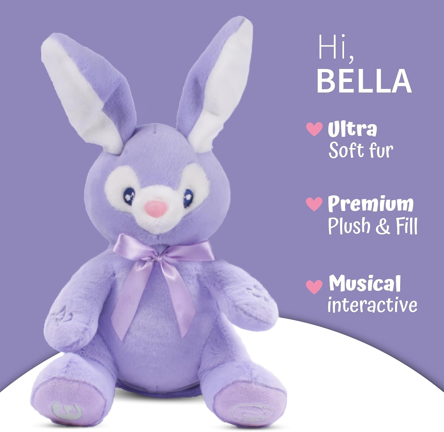 Dimple Milo and Bella Stuffed Bunny Toy Set - Animated Interactive Baby Bunny with Peek-a-Boo Feature and Singing Songs - Baby Easter Gifts for Kids, Boys, Girls- Baby Plush Toy Gift for Ages 0 and Up
