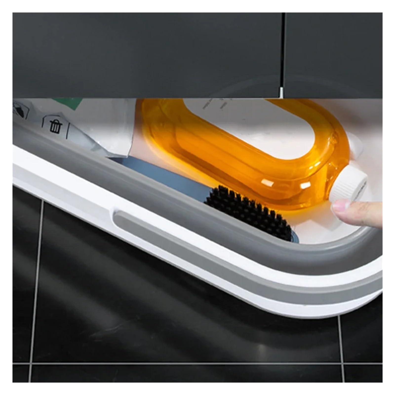 Compatibile con secchio da pesca rettangolare, bacinella portatile in plastica, pieghevole, salvaspazio, grande capacità, for campeggio, viaggio, picnic